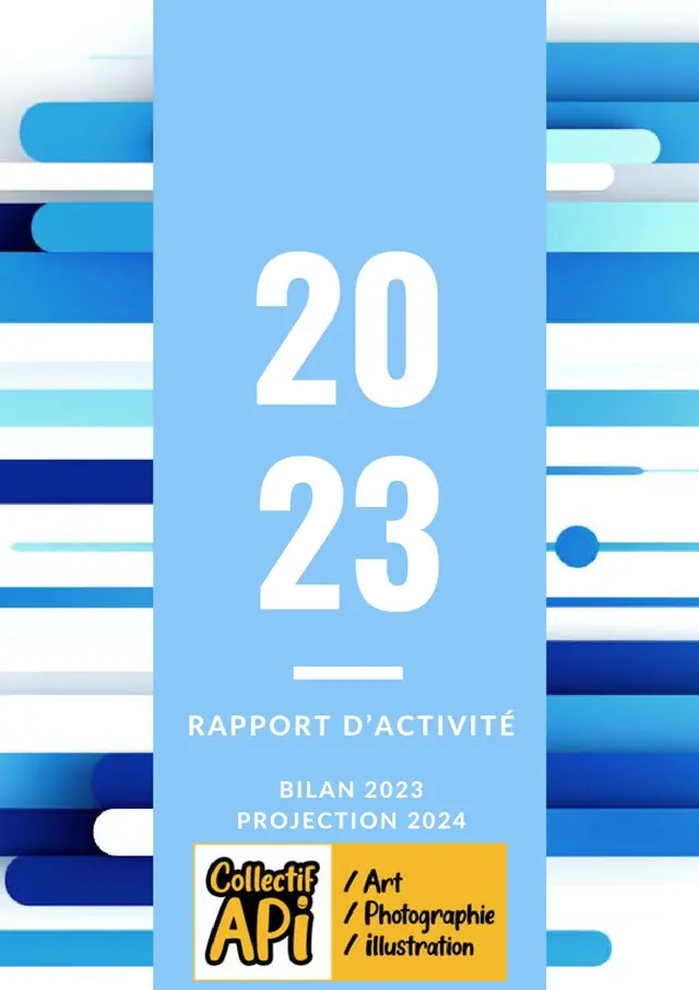 Couverture du rapport d'activité 2023 du Collectif API